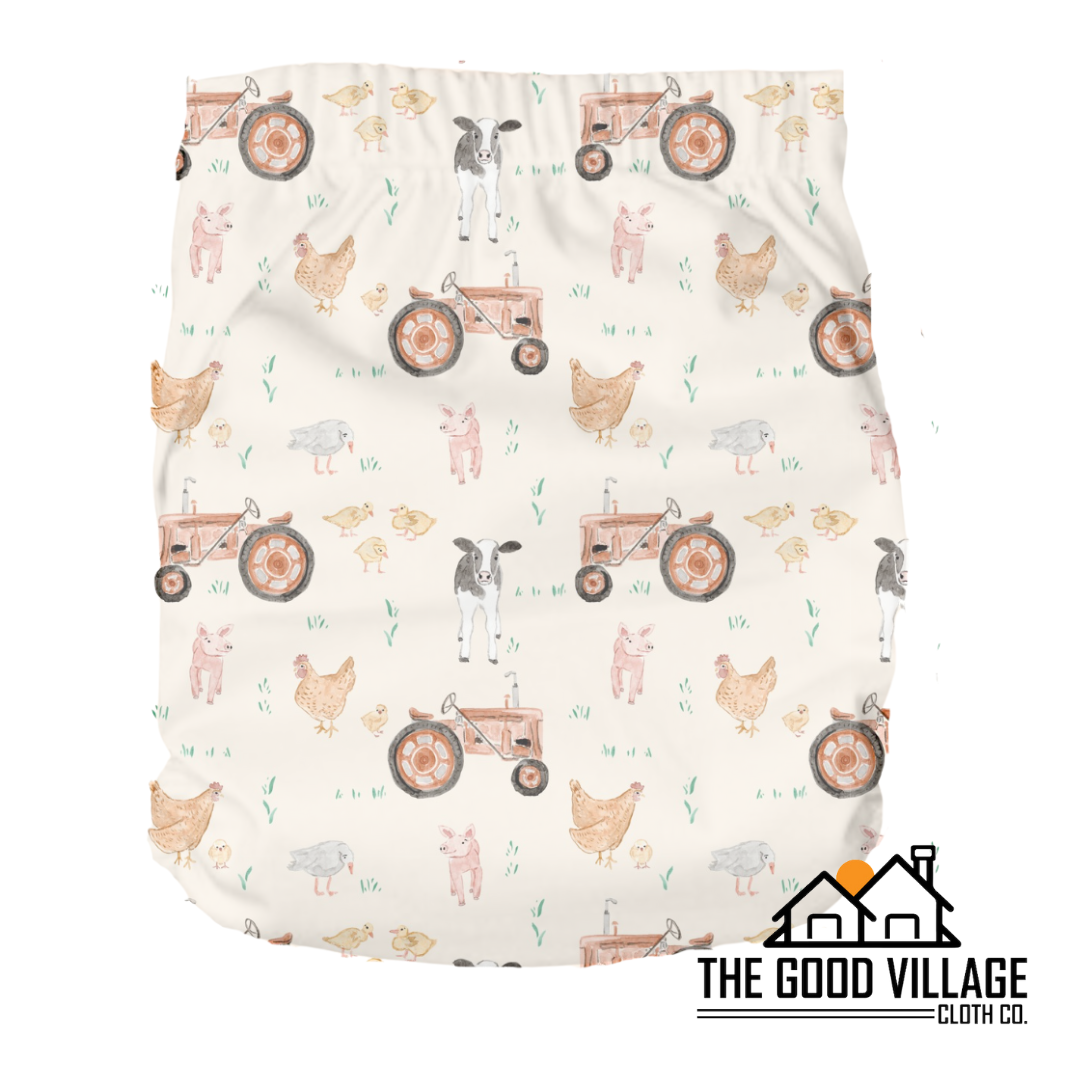 ✨PREORDER✨ One Size Pocket Diaper | Day at the Farm