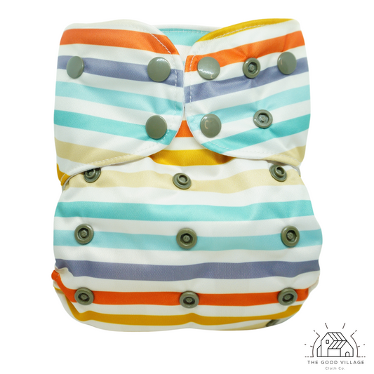 One Size Pocket Diaper | Stripes