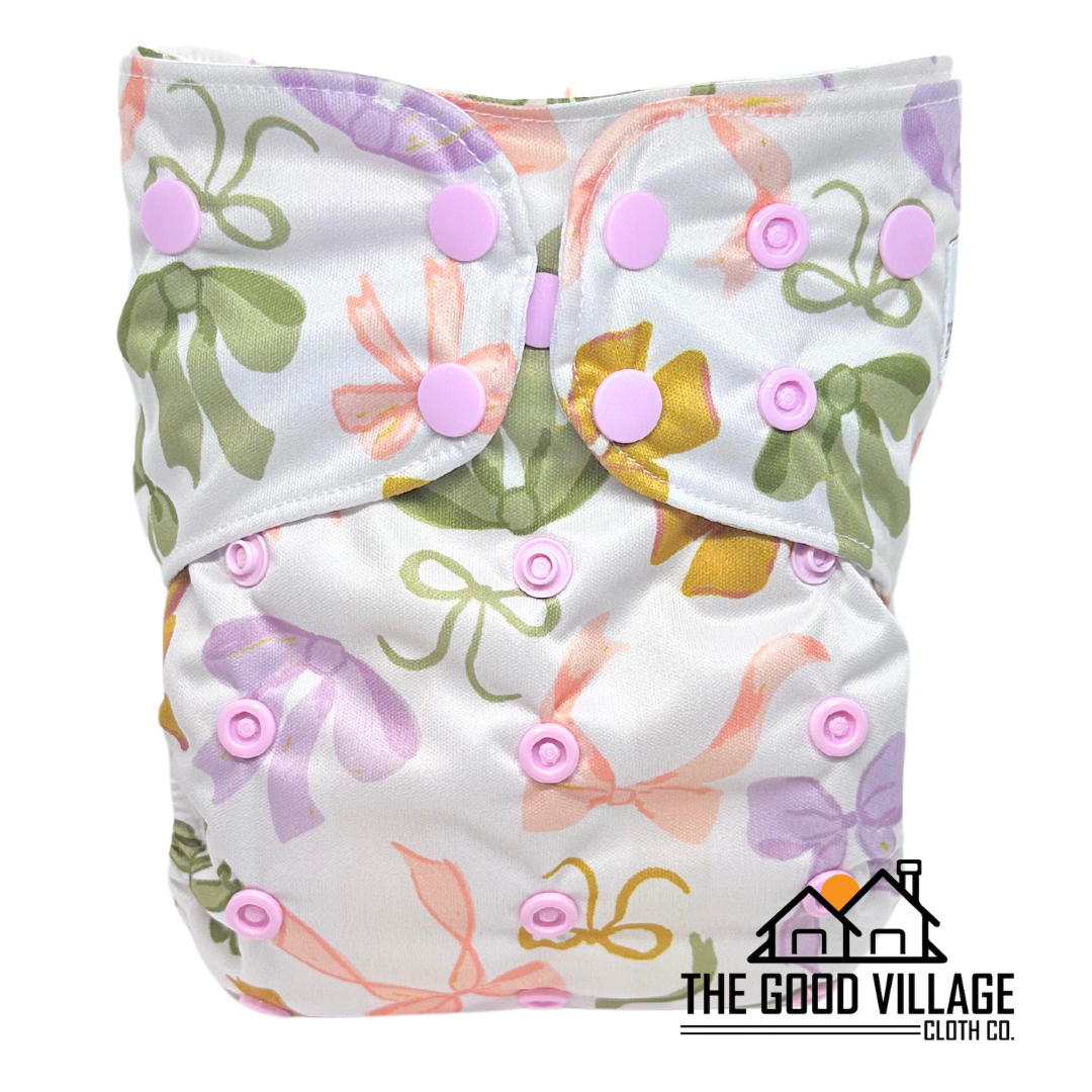 One Size Pocket Diaper | Ribbons and Bows