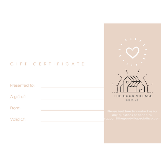 The Good Village Cloth Co. Gift Certificate