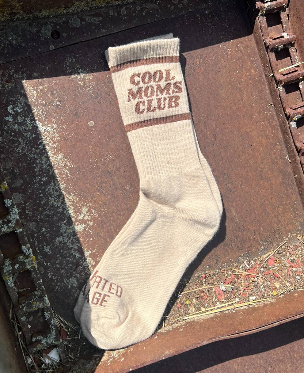 Cool Mom's Club Socks | Tan