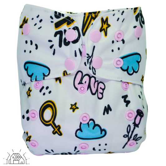 One Size Pocket Diaper | You Go Girl! | Oops Misprint