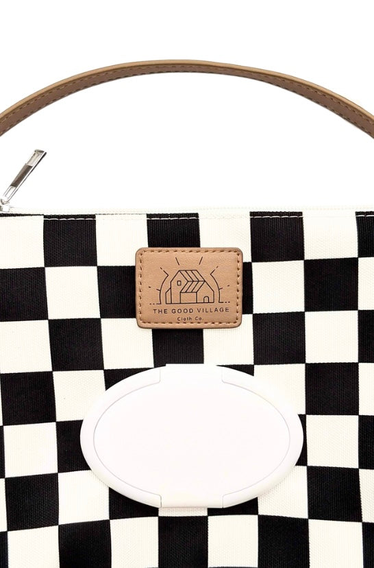 ✨PREORDER✨ Wipes Clutch | Black Check (Copy)