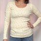 The Baylee Floral Cotton Long Sleeve Top | Vintage Cream | Sizes S-L