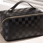 Fold Open Travel Bag | Checkered Black