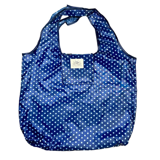 Reusable Grocery Bag | Blue Polka Dot