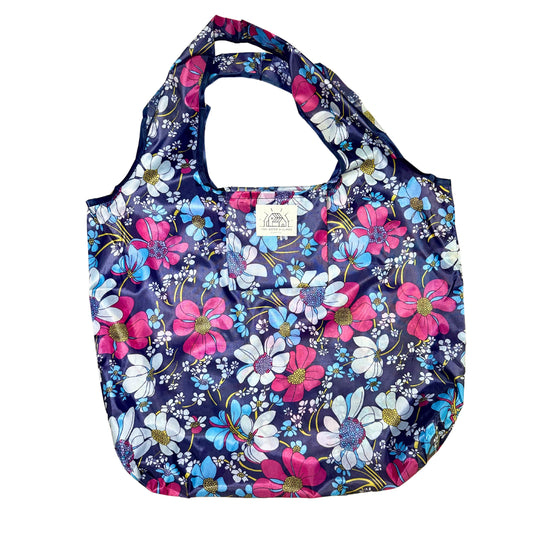 Reusable Grocery Bag | Midnight Flower